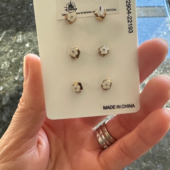 Disney Pink and Gold Snack Earrings Set - Picture 2 of 2